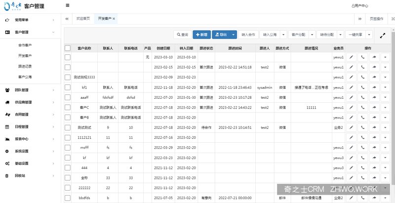 客户管理系统CRM